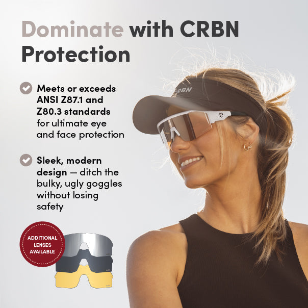 CRBN Pivot Pickleball Glasses (White)