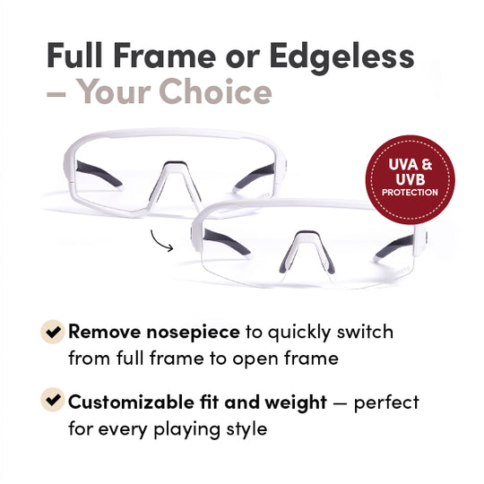 CRBN Pivot Pickleball Glasses (White)