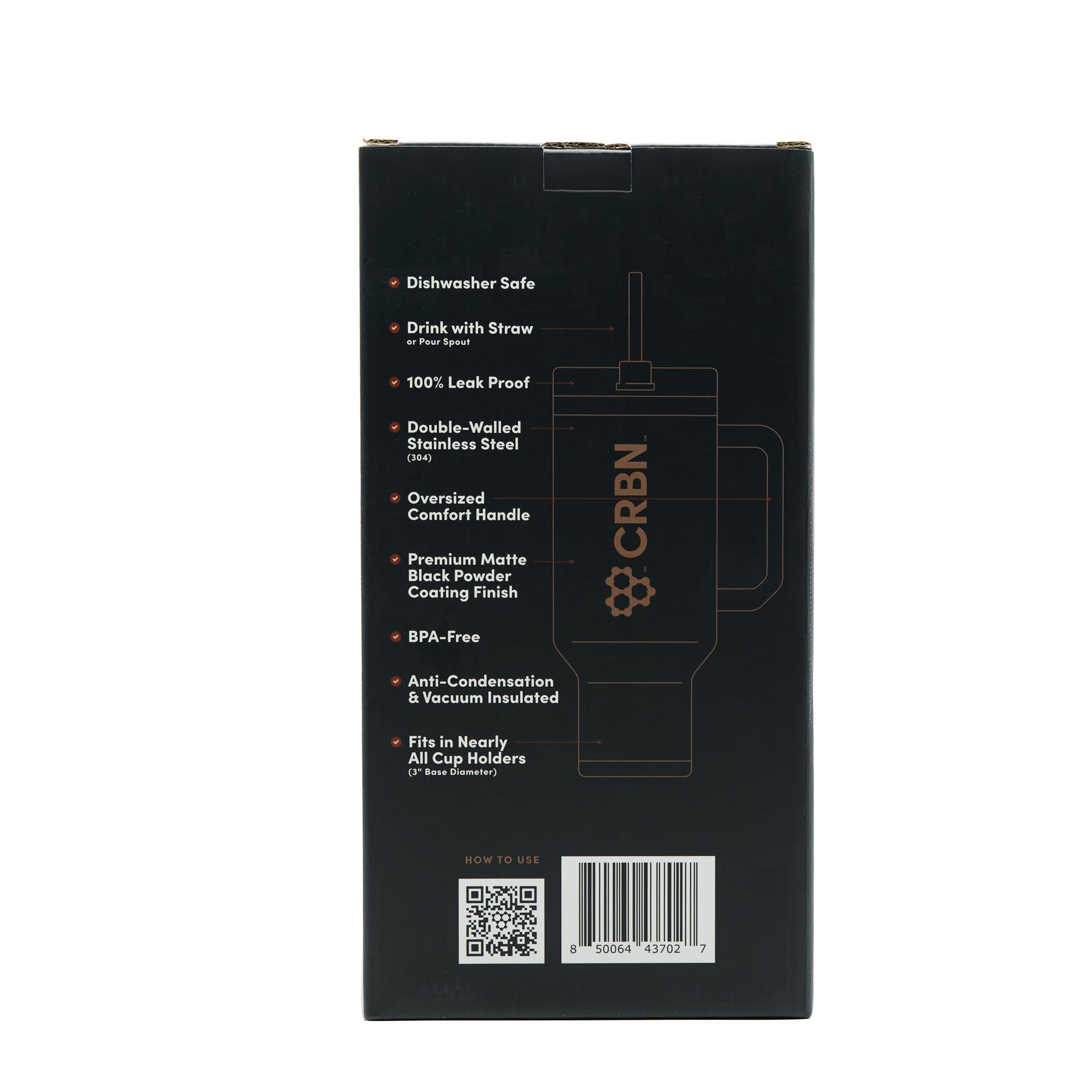 CRBN Tumbler Water Bottle (40oz) | CRBN Pickleball