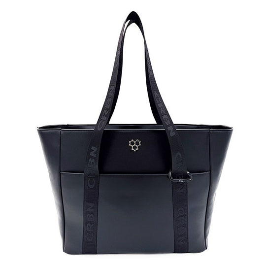 Dark navy CRBN Club pickleball tote bag with two long handles.