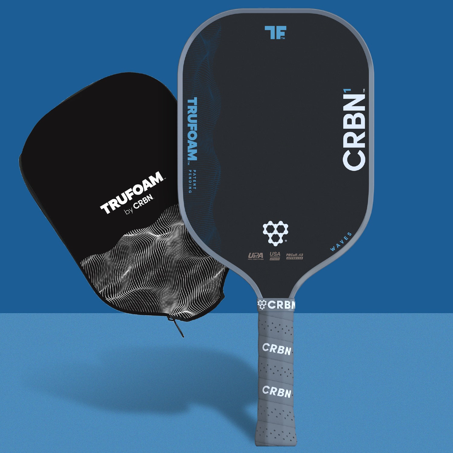CRBN-1 TRUFOAM ピックルボール パドル フォーム カーボン CRBN¹ TruFoam Waves (Elongated, Long Handle) | CRBN Pickleball